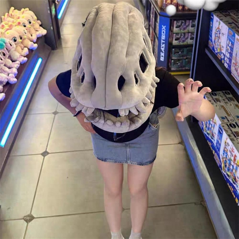 Easy Cosplay Prop - Exoskelett-Design Dinosaurier-Skelett-Maske Tragbare Lustige Cosplay-Kopfbedeckung Einfach