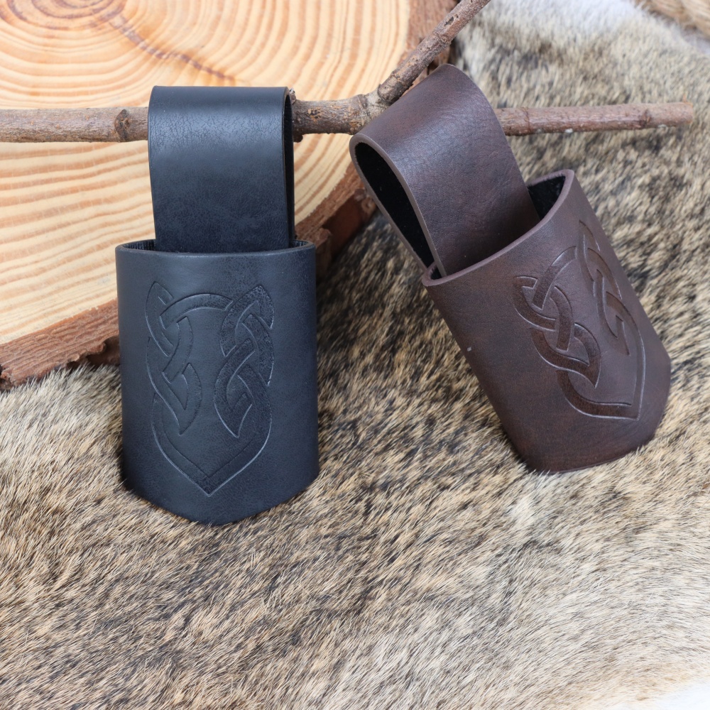 Cosplay Prop Dagger - Mittelalterlicher Wikinger-Schwerthalter aus Kunstleder – Ritterthemenhülle,