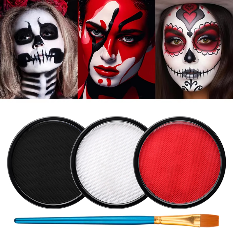3-teiliges Schwarz-Weiß-Rot Wa – Cosplay Prop Paint Bewertung und Preis